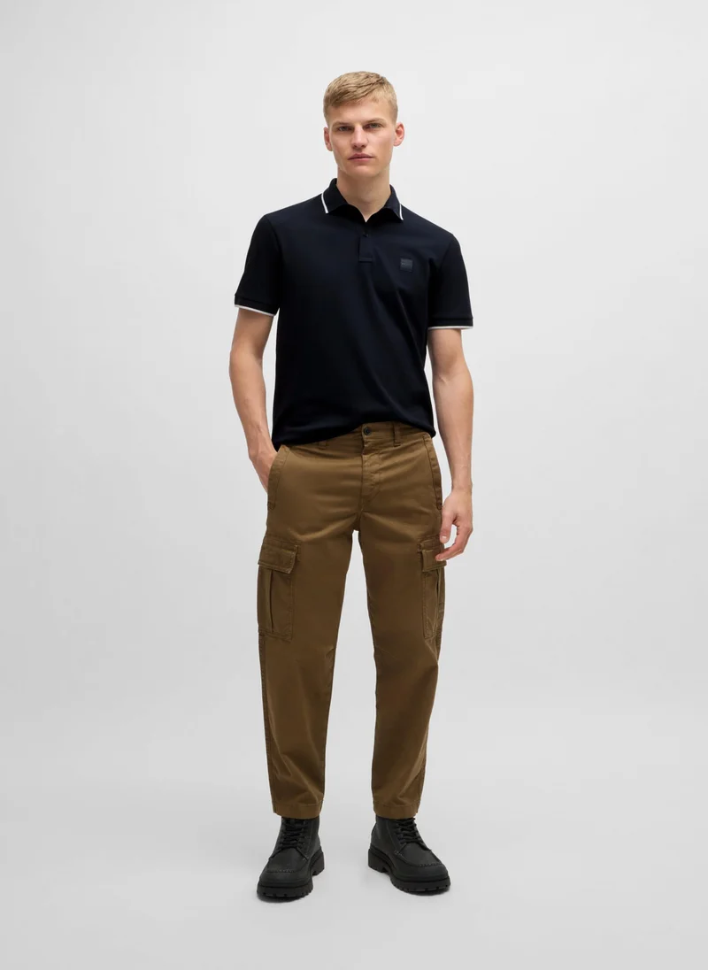 بوس Slim-fit polo shirt in stretch-cotton piqué