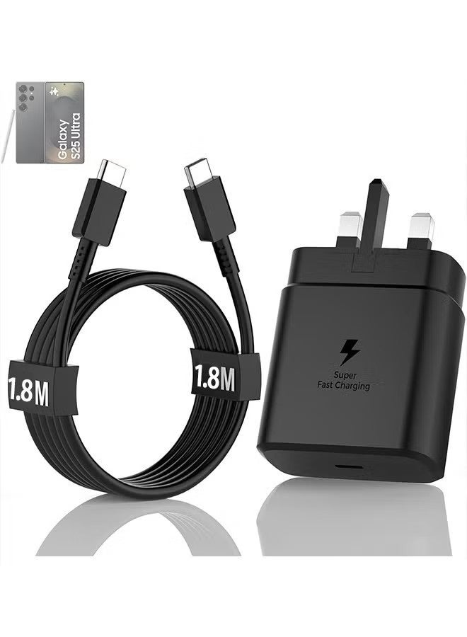 45W Super Fast Charger for Samsung Galaxy S25 Ultra/+/Plus, S24 U ltra, S23 Ul tra, A56, A36, Honor Magic 7 Pro, 7 Lite, 6 Lite, X6b, 200, Google Pixel USB C Plug 5A Charging Cable, PPS PD 3.0 Charge - Image 1