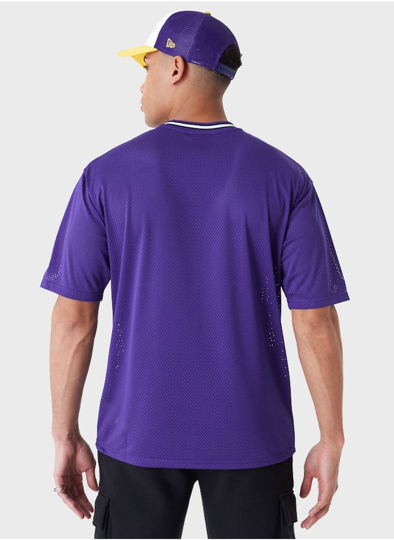 NEW ERA - Los Angeles Lakers Graphic Mesh Oversized T-Shirt - Image 1