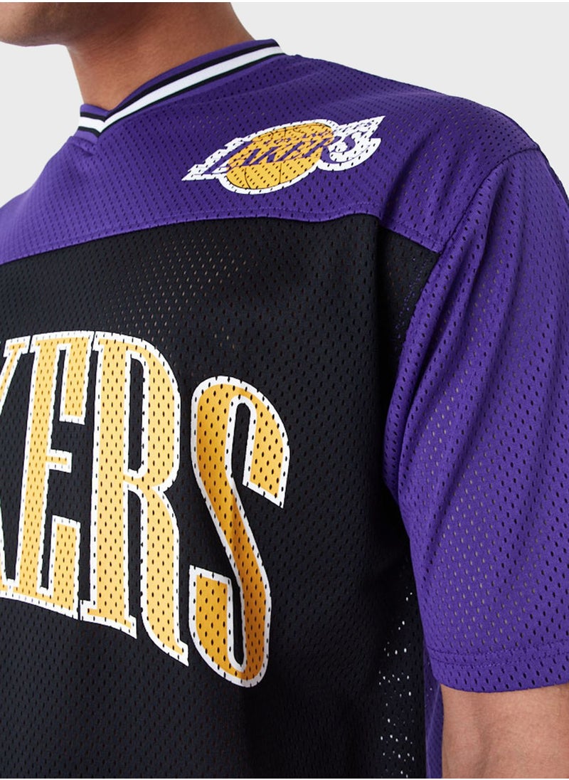 NEW ERA - Los Angeles Lakers Graphic Mesh Oversized T-Shirt - Image 1