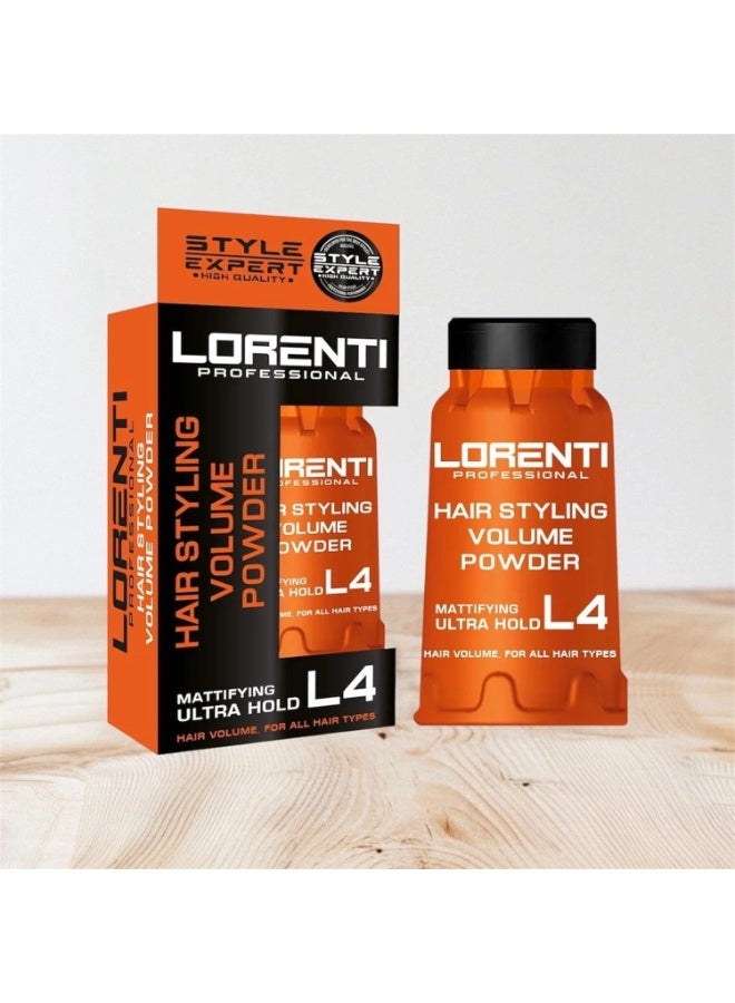 لورنتي بودرة تصفيف الشعر لورينتي L4 | بودرة فائقة القوة لتكثيف الشعر ومنع اللمعان، 30 غرام - Image 5