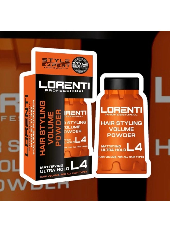 لورنتي بودرة تصفيف الشعر لورينتي L4 | بودرة فائقة القوة لتكثيف الشعر ومنع اللمعان، 30 غرام - Image 1