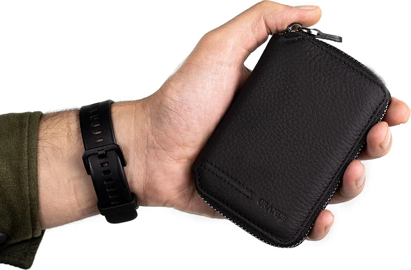 غراندي 7771 Genuine Leather Card Holder Wallet (with lighter gift)