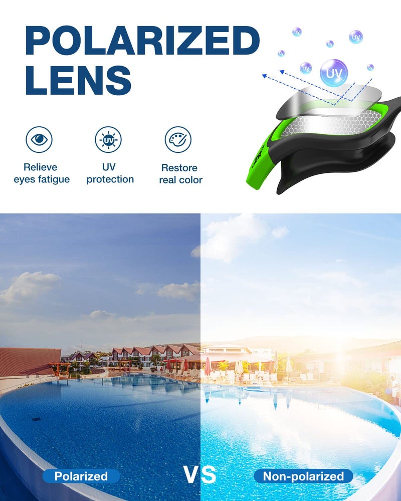 ZIONOR Swim Goggles, G1 Polarized Swimming Goggles UV Protection Leakproof Anti-fog Adjustable Strap for Adult Men Women (Polarized Mirror Silver Lens) - Image 2