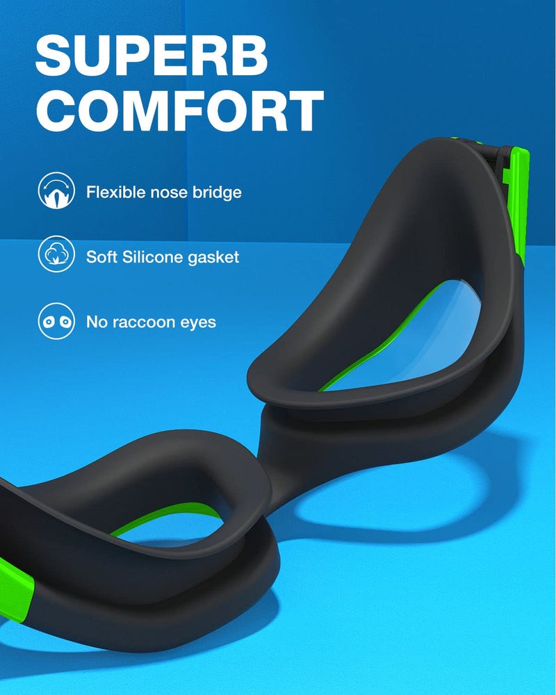 ZIONOR Swim Goggles, G1 Polarized Swimming Goggles UV Protection Leakproof Anti-fog Adjustable Strap for Adult Men Women (Polarized Mirror Silver Lens) - Image 4