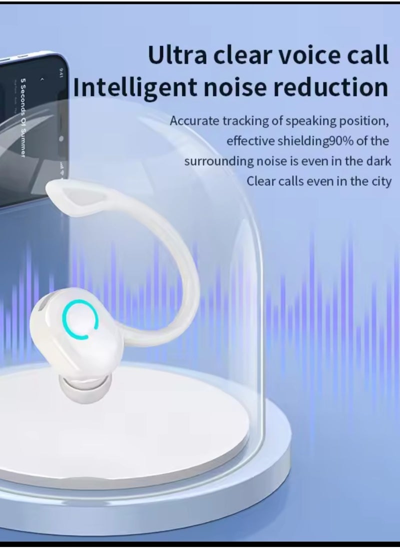 Generic - Single Bluetooth Headset White Enjoy crystal-clear voice calls with high-fidelity sound quality Water-resistant design Don't let sweat or rain stop you from enjoying your music during workouts or outdoor activities Water-resistant design Single hands-free design Keep your hands free and stay safe while driving or working TWS Technology Enjoy true wireless freedom with TWS technology, eliminating the need for wires or cables - Image 1