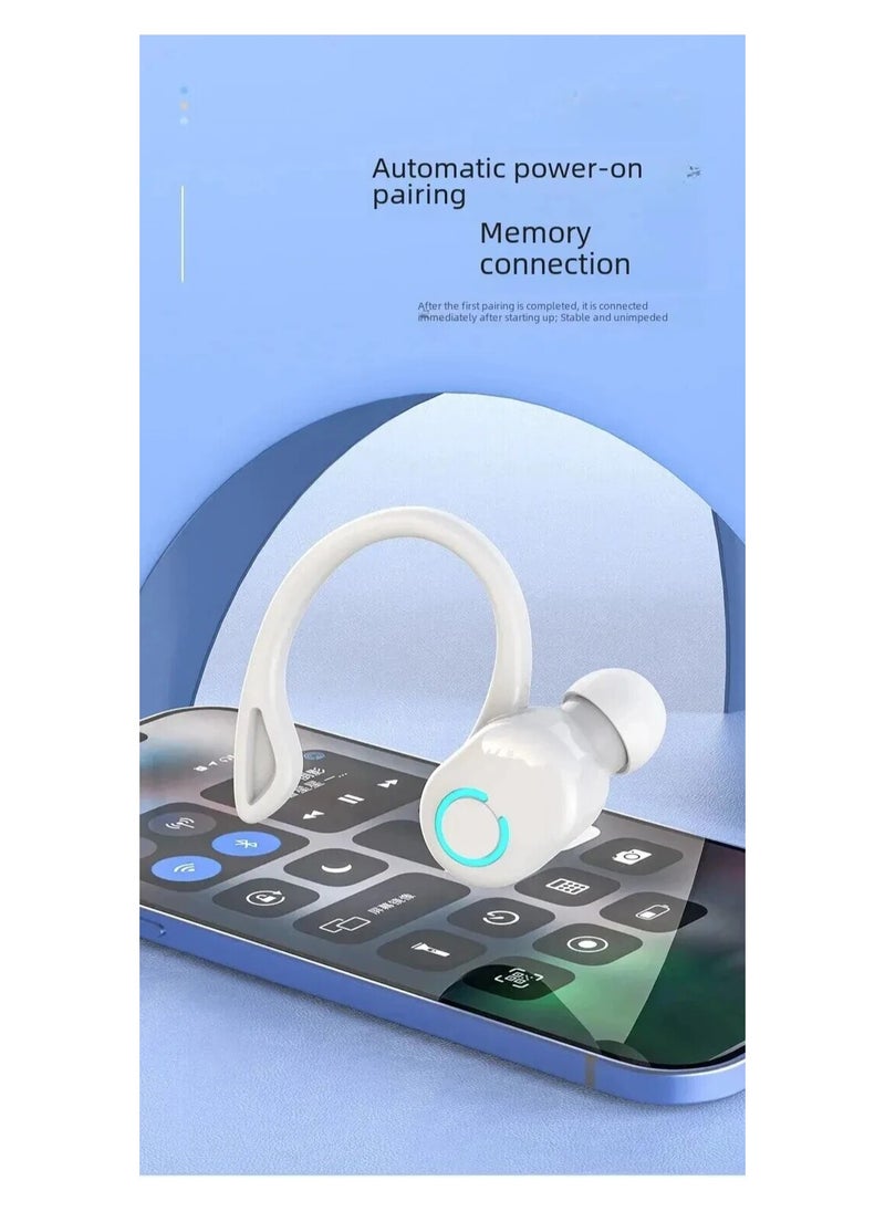 Generic - Single Bluetooth Headset White Enjoy crystal-clear voice calls with high-fidelity sound quality Water-resistant design Don't let sweat or rain stop you from enjoying your music during workouts or outdoor activities Water-resistant design Single hands-free design Keep your hands free and stay safe while driving or working TWS Technology Enjoy true wireless freedom with TWS technology, eliminating the need for wires or cables - Image 1