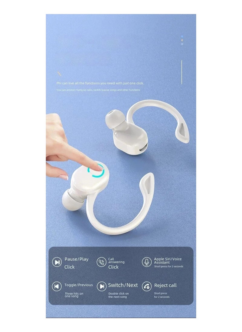 Generic - Single Bluetooth Headset White Enjoy crystal-clear voice calls with high-fidelity sound quality Water-resistant design Don't let sweat or rain stop you from enjoying your music during workouts or outdoor activities Water-resistant design Single hands-free design Keep your hands free and stay safe while driving or working TWS Technology Enjoy true wireless freedom with TWS technology, eliminating the need for wires or cables - Image 1