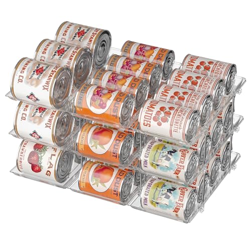 TrendyBin Can Organizer for Pantry Soda Can Organizer Automatic Rolling Food Pantry Storage Rack Can Dispenser for Fridge Holds 36 Cans, Fits 5.8-Inch Soda and Can, Set of 9 - Image 1