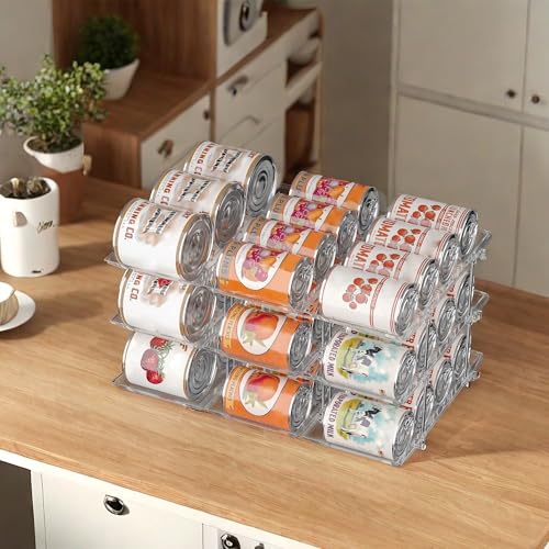 TrendyBin Can Organizer for Pantry Soda Can Organizer Automatic Rolling Food Pantry Storage Rack Can Dispenser for Fridge Holds 36 Cans, Fits 5.8-Inch Soda and Can, Set of 9 - Image 5