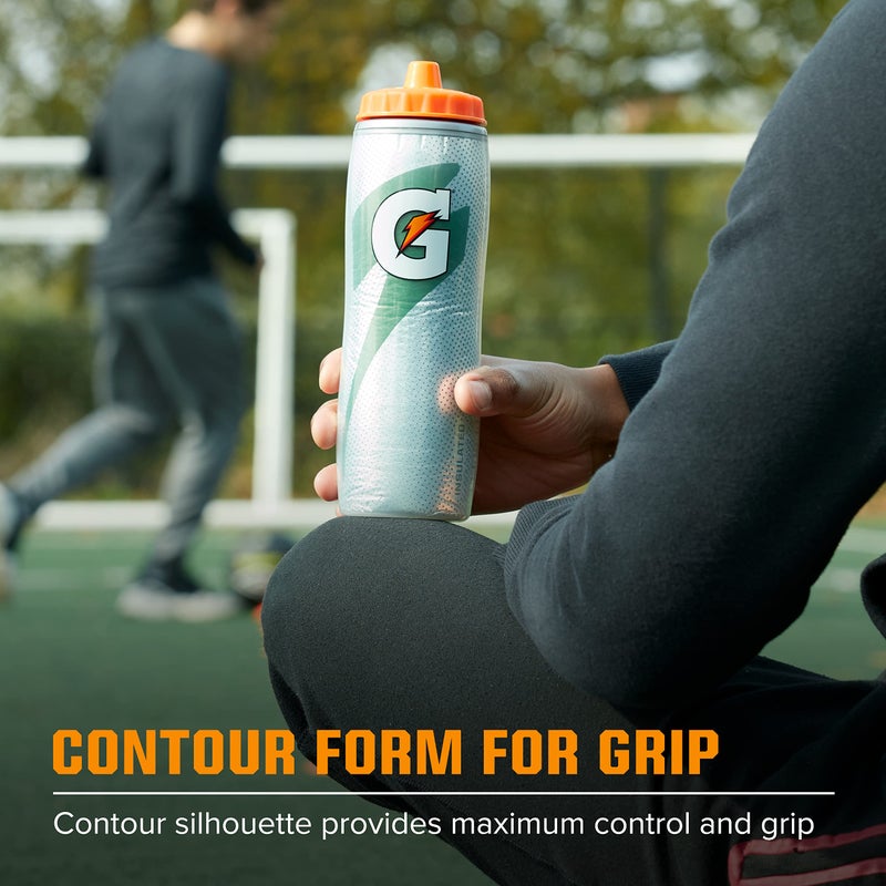 Gatorade Insulated Squeeze Bottle, Silver, 30oz - Image 5