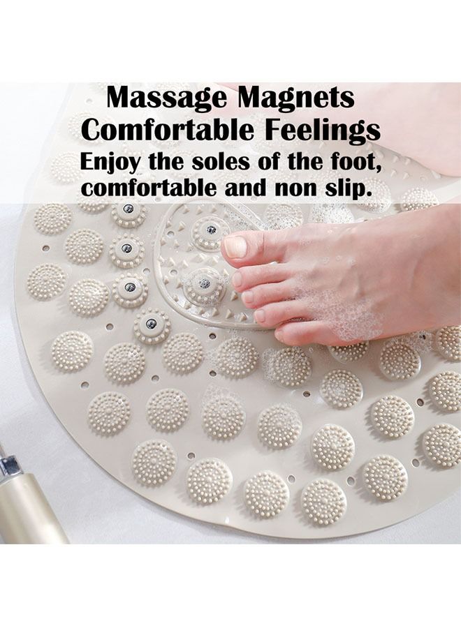 ZCM-HAPPY 2-Piece Silicone Back Scrub Artifact Bath Towel and Foot Massage Mat Bathroom Non-slip Mat Bath Supplies Pink/Brown - Image 2
