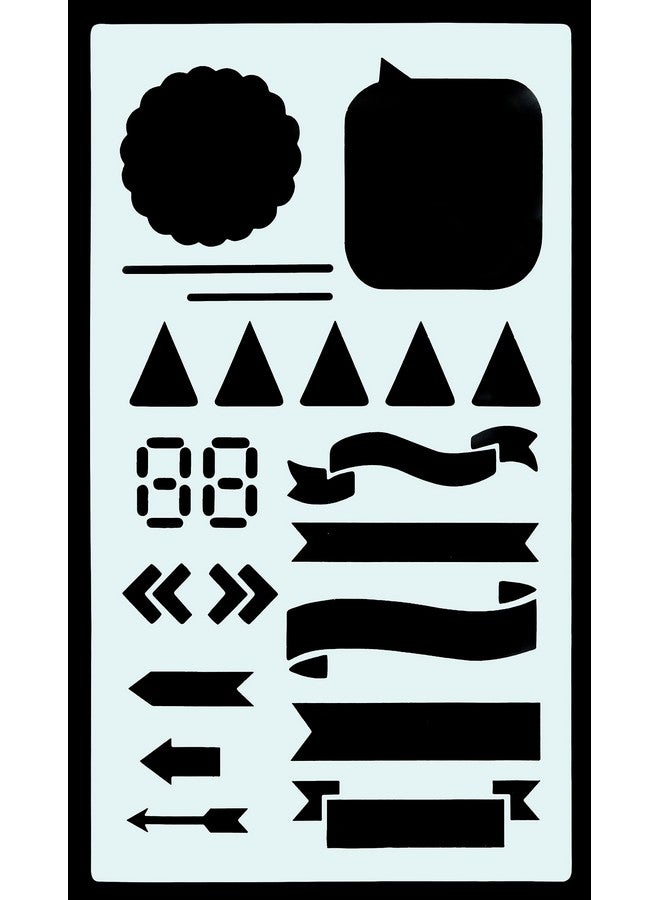 Peter Pauper Press Dotted Journal Stencil Set (Over 300 Designs That Are Great For Bullet Journaling Planners And Notebooks) (English Telugu And German Edition)  - Image 4