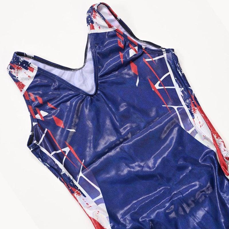 GK Simone Biles Patriotic Performance Gymnastics Leotard for Girls, Juniors, and Women - Image 5