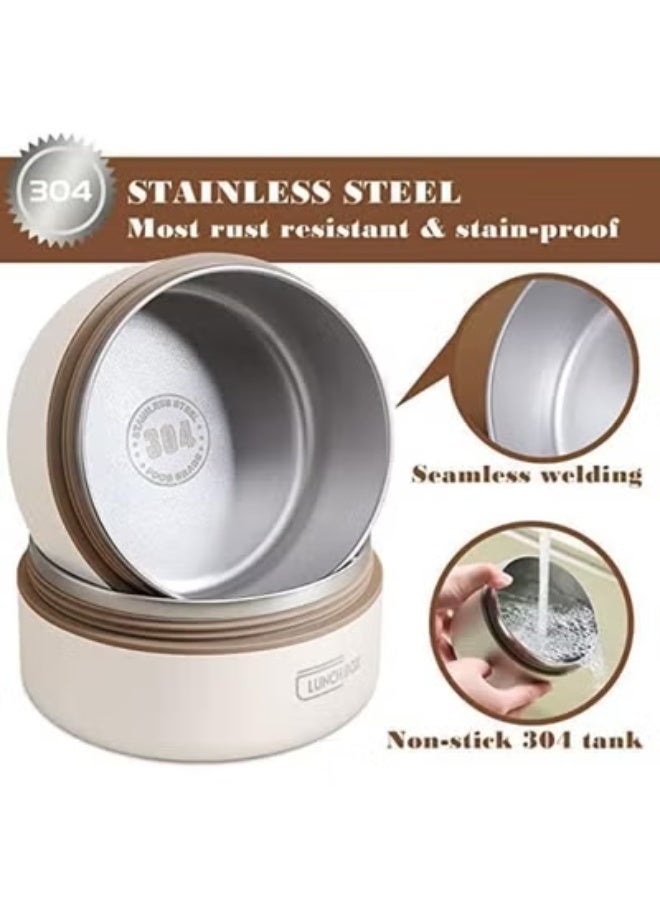 JAJEEK Microwaveable Thermal Lunch Box | 3-Tier Stackable Stainless Steel Food Container with Insulated Carry Bag | Leakproof, Portable & Reusable Bento Box for Adults & Kids | Keeps Meals Hot or Cold for Hours - Image 4