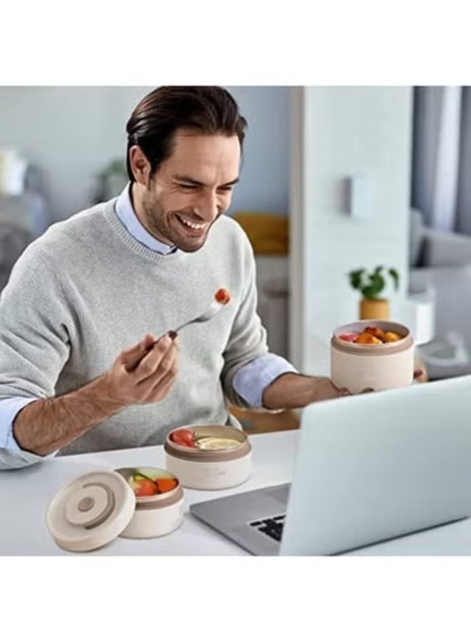 JAJEEK Microwaveable Thermal Lunch Box | 3-Tier Stackable Stainless Steel Food Container with Insulated Carry Bag | Leakproof, Portable & Reusable Bento Box for Adults & Kids | Keeps Meals Hot or Cold for Hours - Image 2