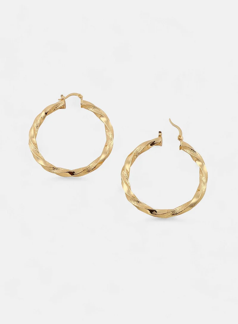 SOHI Contemporary TwistedArtificial Hoop Earring Jewellery