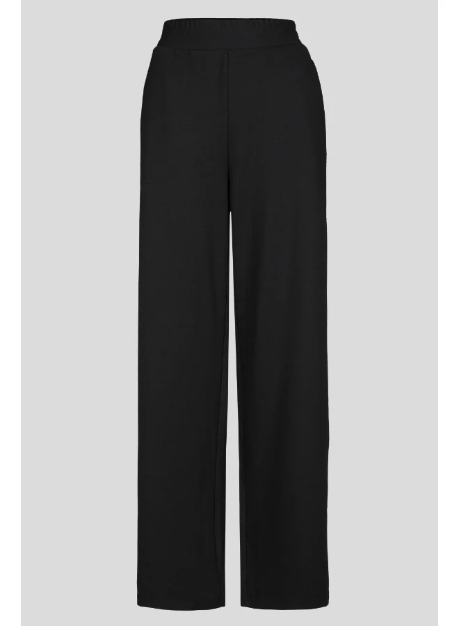 نسيسيرا Black All Day Bamboo Terry Flared Pants