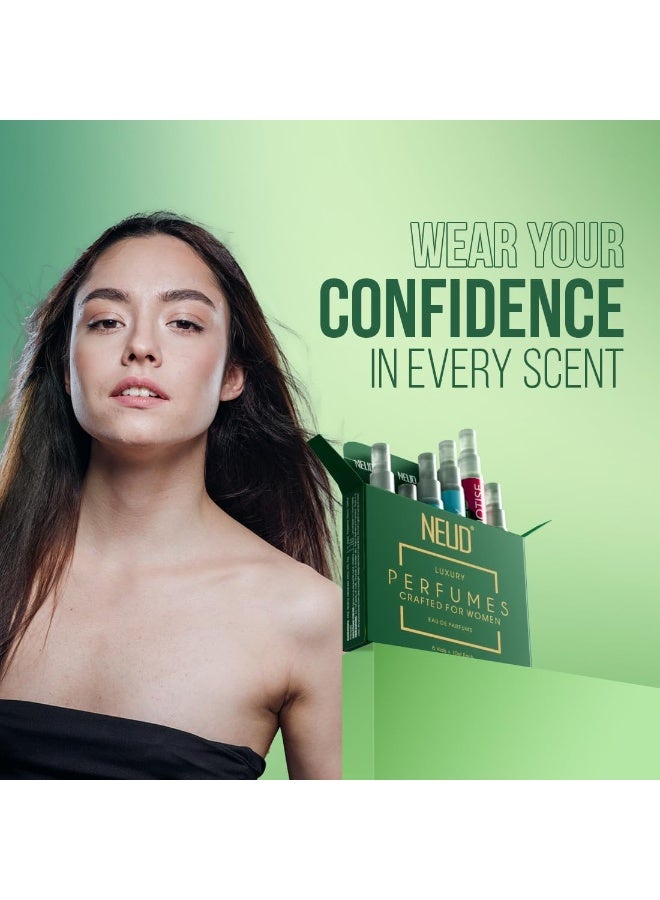 NEUD XPOSE YOURSELF عطور جيب فاخرة NEUD للنساء تدوم طويلاً EDP - 6 زجاجات سعة 10 مل لكل منها - Image 5