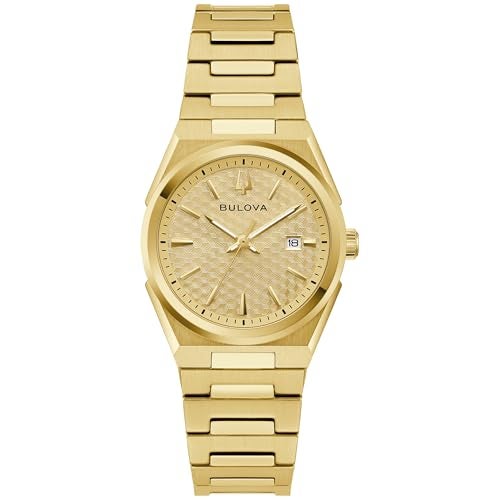Bulova Ladies Dress Classic 3Hand Calendar Date Quartz Watch Stainless Steel Bracelet Patterned Dial 28mm - Image 1
