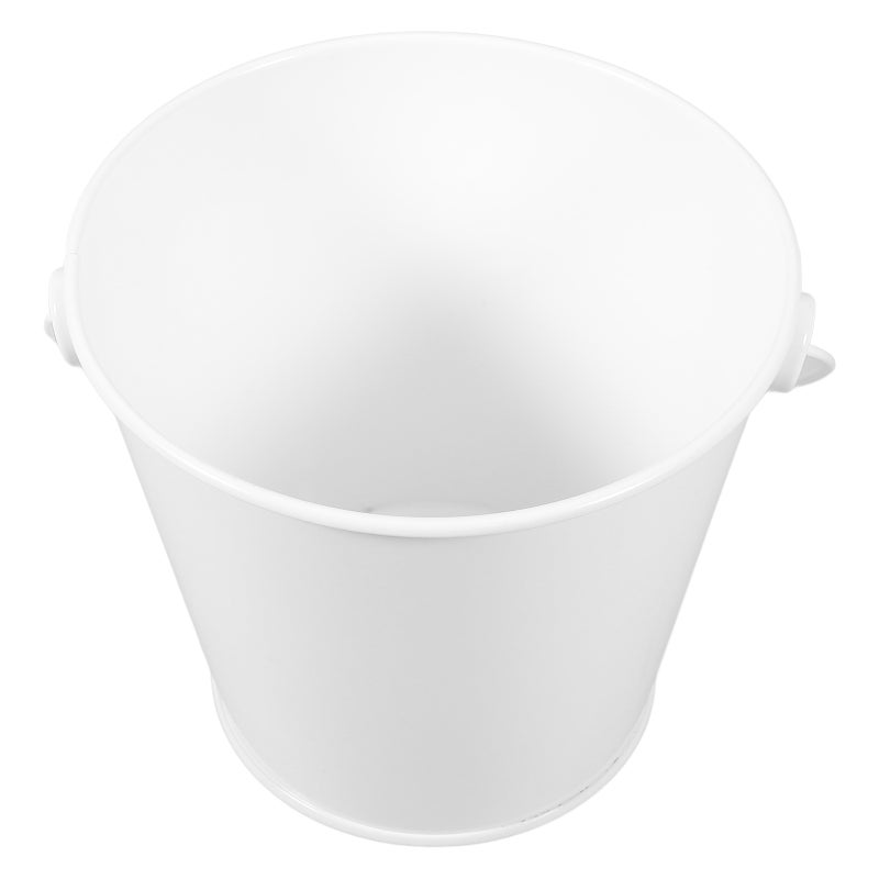 Small Metal Buckets With Handle For Classroom Party And Decorative Use Ideal Grease Catcher For Grill White Tin Pails For Oil Collection - Image 5