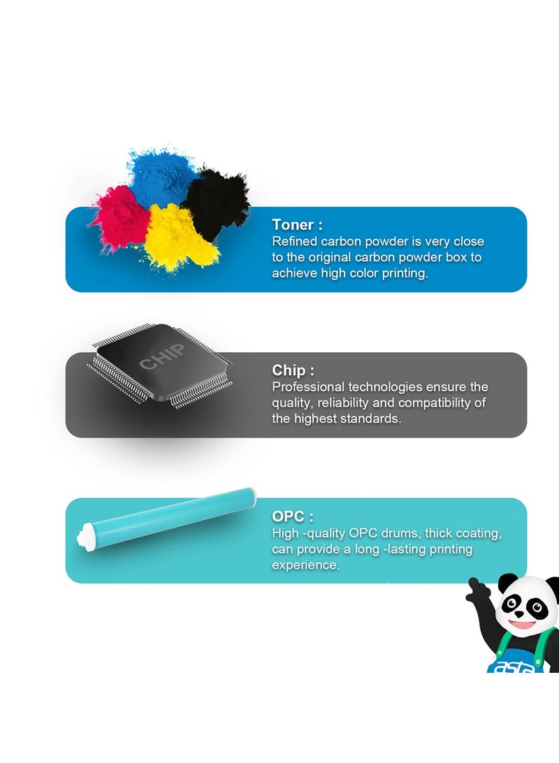 ASTA M477fdw 410A Color Toner Cartridge CF410A CF411A CF412A CF413A Compatible For HP LaserJet M452 Printer CF C 410 411 412 413 A Office - Image 4