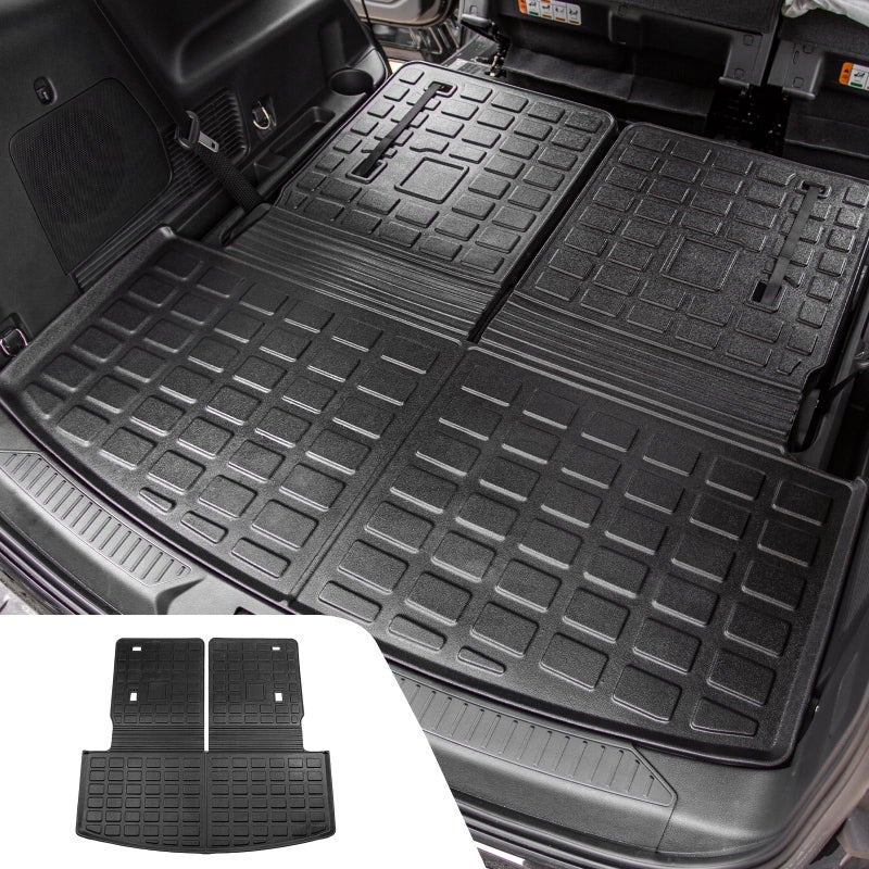 Dattumar Cargo Mat Compatible with 20202025 Ford Explorer TPE All Weather Trunk Mat Back Seat Cover Protector for 67 Passenger 2024 Explorer Accessories Upgrade Trunk Mat with Backrest Mat