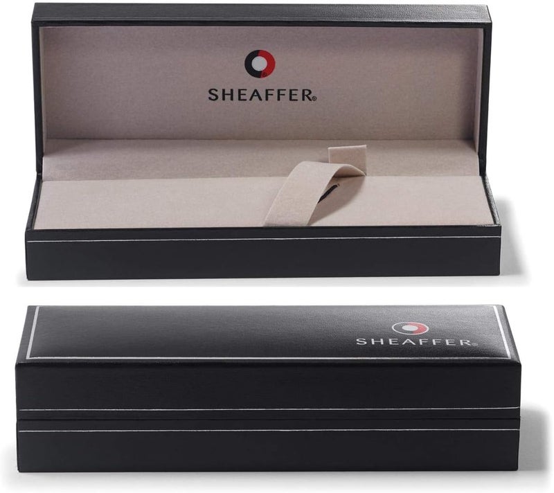 Sheaffer 100 Brushed Chrome Ballpoint Pen with Chrome Trim - Image 2