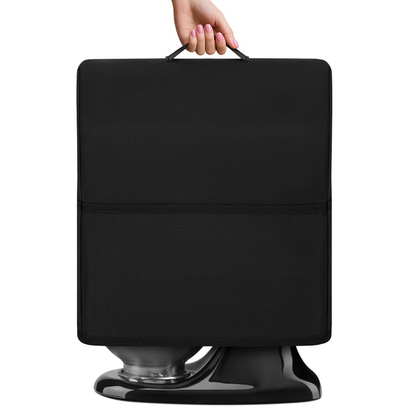 FREEAMG Stand Mixer Dust Cover Compatible with 3 Pockets and Handle with Kitchenaid Fits for 4.5/5 Quart Water-resistant Kitchen Aid Mixer Cover Black - Image 2