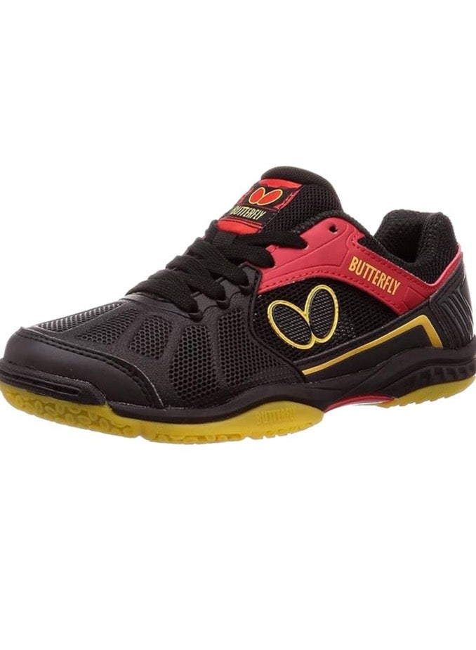 Butterfly Lezoline Rifones Table Tennis Shoes Athletic Support Flexibility Shock Absorbing Cushion Gripping Black (EUR 39) 4906901201279 - Image 1