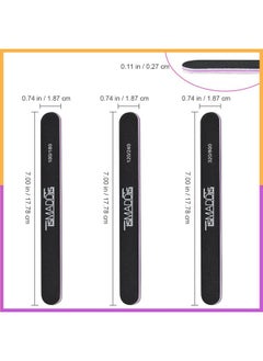 TsMADDTs TsMADDTs Nail File 20 PCS Double Sided Emery Board for Natural Acrylic Nails 100/180 120/240 320/800 Grit, Professional Manicure Pedicure Tools, Nail Buffering Files  - Image 2