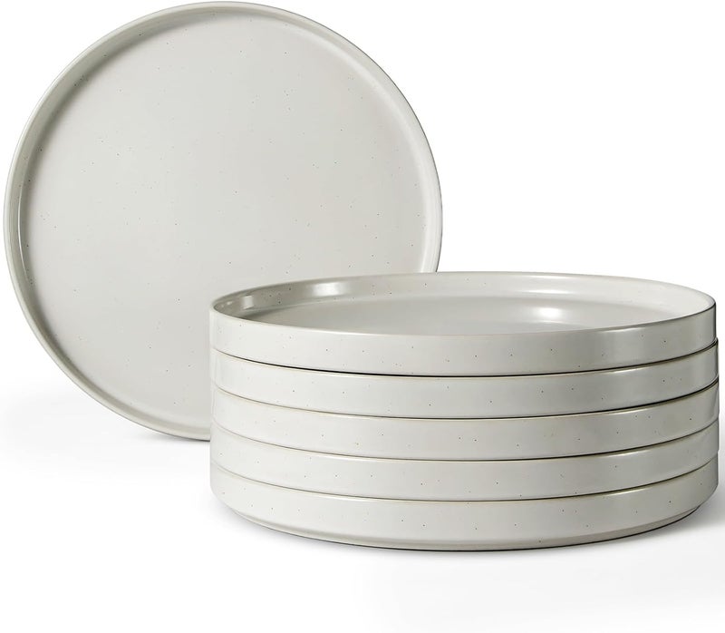 STARMOON STAR MOON 10 Inch Dinner Plates Set of 6 Ceramic Plates Set Salad Plates Scratch Resistant Ceramic Dish Set for Steak Salad Pasta Microwave  Dishwasher Safe - Image 1