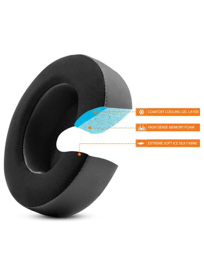 Chabeia Studio Replacement Ear Pads - Upgraded Earpad Cover for Beats Studio 2 B0500 B0501 / Studio 3 Wired Wireless Over Ear Headphones - Cooling Gel Cushions (Black) - Image 4
