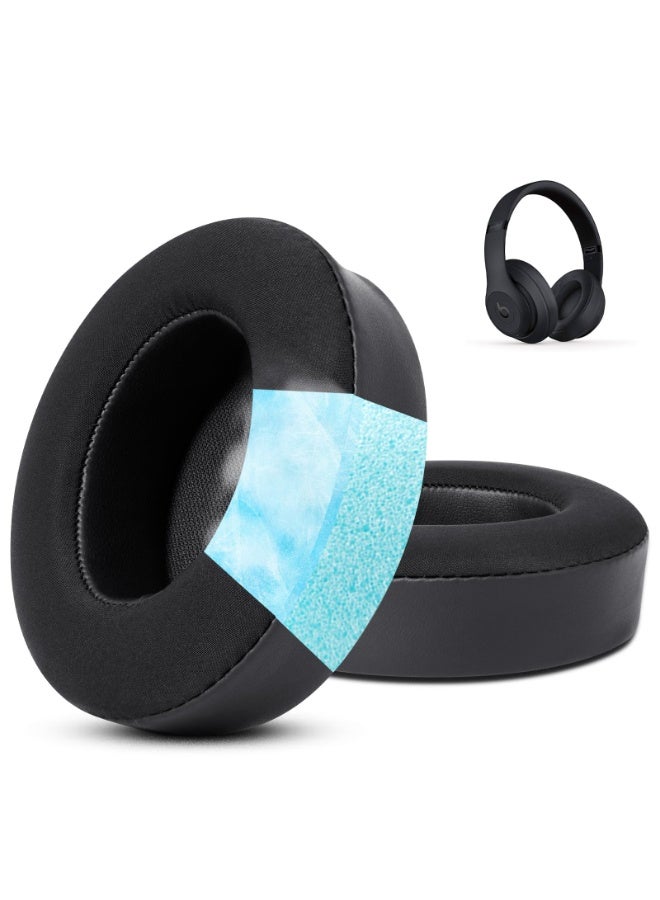 Chabeia Studio Replacement Ear Pads - Upgraded Earpad Cover for Beats Studio 2 B0500 B0501 / Studio 3 Wired Wireless Over Ear Headphones - Cooling Gel Cushions (Black) - Image 1