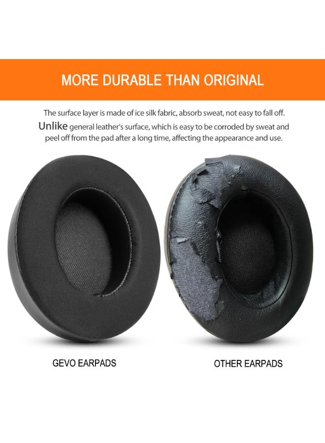 Chabeia Studio Replacement Ear Pads - Upgraded Earpad Cover for Beats Studio 2 B0500 B0501 / Studio 3 Wired Wireless Over Ear Headphones - Cooling Gel Cushions (Black) - Image 3