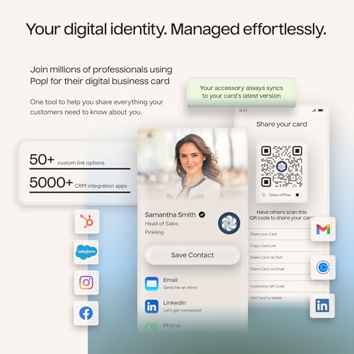 Popl Rope Band - Digital Business Card Bracelet Wearable - Tap to Share NFC & QR Code - Compatible with iPhone & Android (Black Rope Style) - Image 4