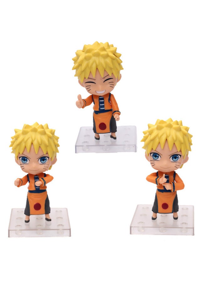 Hala Animation Huoying Hand 3 Q Kakashi Sakura Sasuke Naruto Set-Color:Q Version Of Naruto 20 Generations-Height:About 10cm High - Image 3