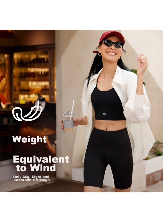 Vfu Sports Bra For Women, Versatile, Shock-absorbing, Suitable For Outdoor Wear, Yoga, Fitness Tank Top, Black, Size L - Image 3