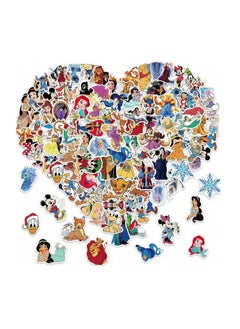 Generic 100Pcs Kids Stickers Pack Princess Stickers Cute Cartoon Characters Stickers Movie Decal Children Decorative Sticker For Kids Teens Adults Waterproof Stickers For Water Bottle Laptop Luggage Back To School  - Image 1