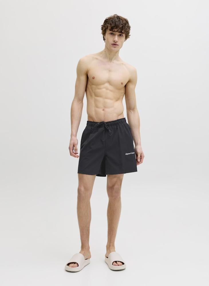 JACK & JONES Logo Drawstring Swim Shorts - Image 4