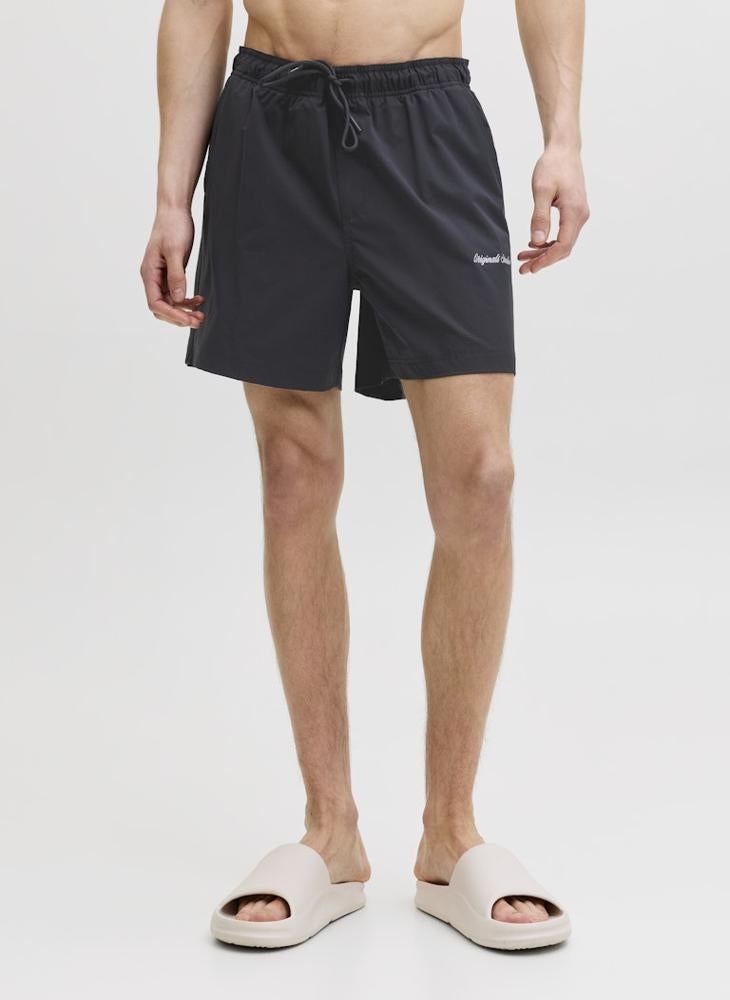 JACK & JONES Logo Drawstring Swim Shorts - Image 1