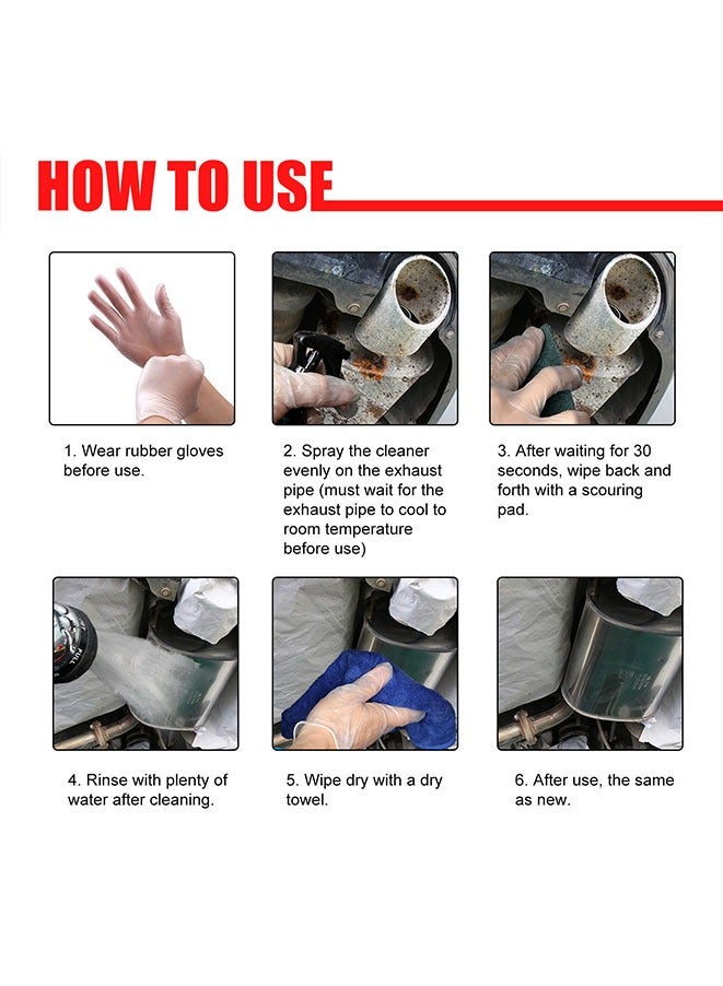 Generic 30ml Car Exhaust Pipe Cleaner Kit Multi-Purpose Metal Pipe Derusting Spray Rust Remover Car Motorcycle Maintenance  - Image 4