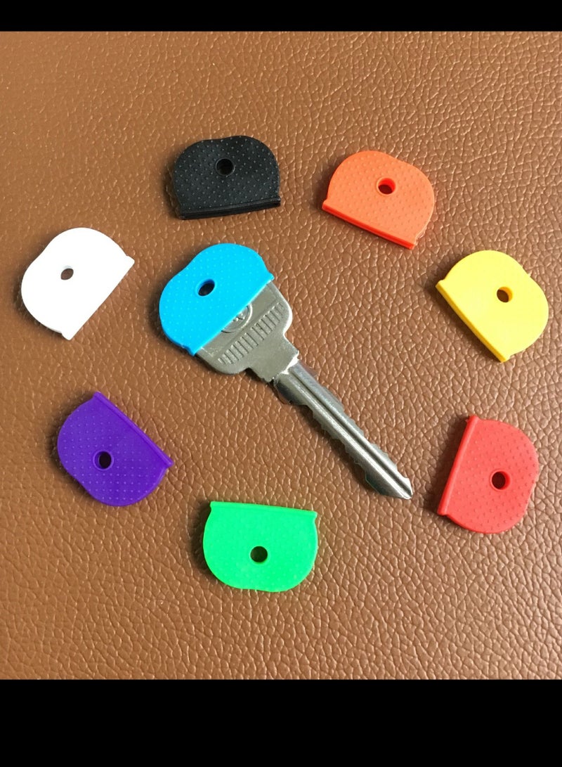 24-Pieces Key Covers Tags,Diameter 24mm 8 Colors Key Cover - Image 5