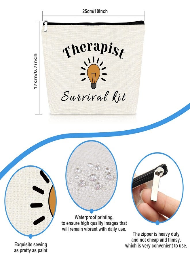 حقيبة مكياج هدايا للمعالجين النفسيين، هدايا تقدير للمعالجين النفسيين، حقيبة مستحضرات تجميل للسفر، حقيبة بسحاب، هدية عيد ميلاد، هدية تقاعد للمعالجين النفسيين، هدية تخرج للمرشدين النفسيين في المدارس. - Image 2