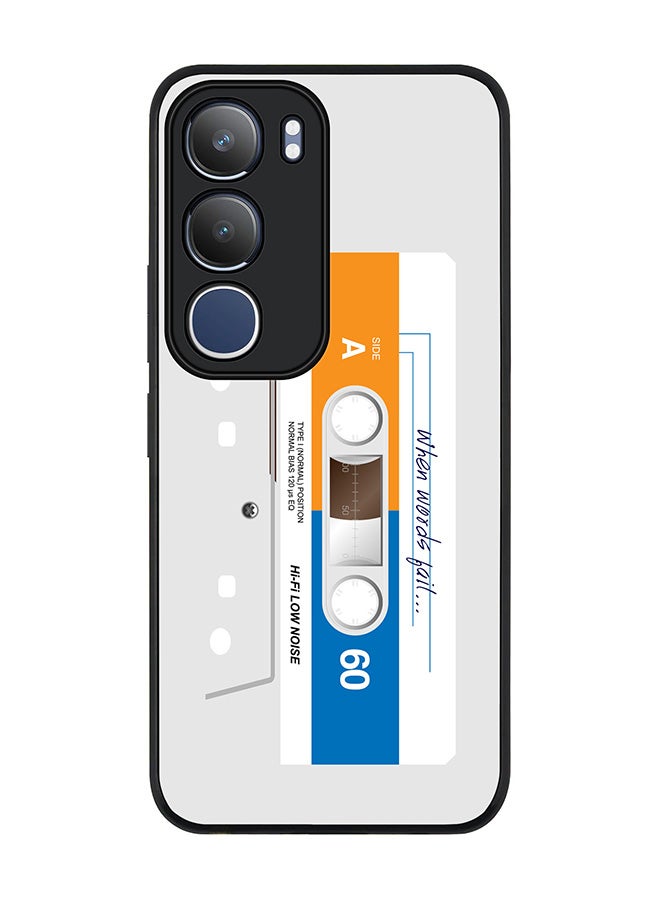 Stylizedd For vivo Y19s / Y19s Pro Case,Slim fit Camera Protection, Shockproof Thin Phone cover  - When Words Fail (White Tape)