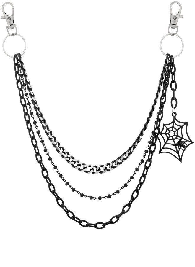 HAQUIL Vintage Punk Chain Layered Waist Chain Spider Web Chain for Jeans Pants for Women Men Body Chain Jewelry Accessories - Image 1