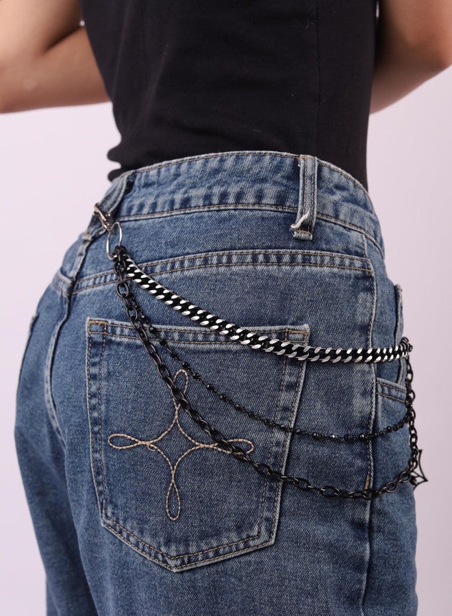 HAQUIL Vintage Punk Chain Layered Waist Chain Spider Web Chain for Jeans Pants for Women Men Body Chain Jewelry Accessories - Image 3