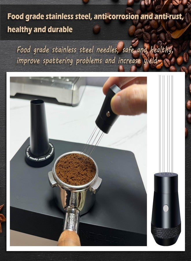 NEOUZA Coffee WDT Holder Tamper 2 in 1 Multifunctional Espresso Accessories Stand, Ripple Base, WDT Not Included (53mm Holder Black) - Image 3