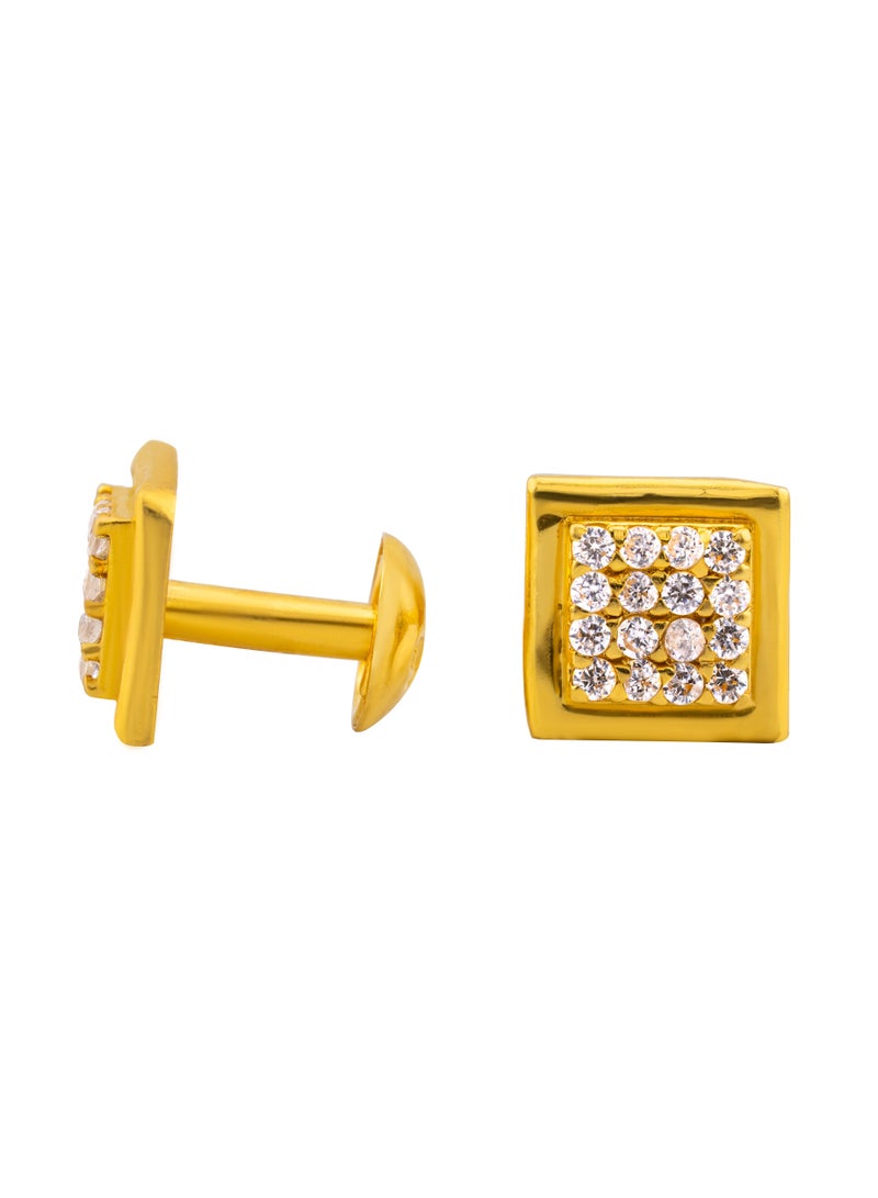 AAZ Jewellery L.L.C Square 22K Gold Earrings - Image 1