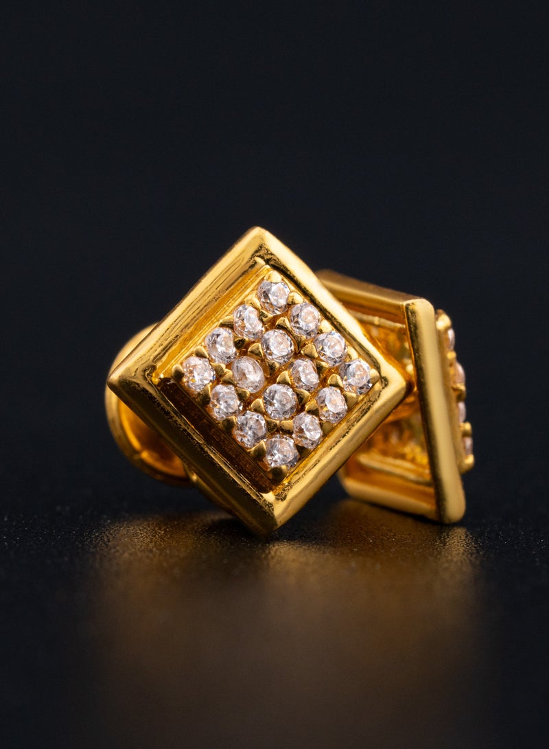 AAZ Jewellery L.L.C Square 22K Gold Earrings - Image 2